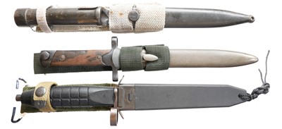 Lot 218 - Three bayonets and scabbards