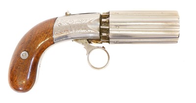 Lot 42 - Percussion 80 bore Pepperpot by Williams of Liverpool