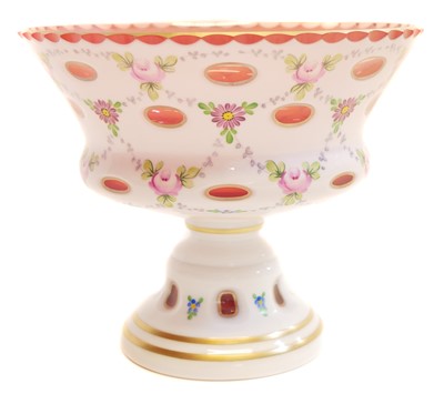 Lot 148 - White overlay glass bowl