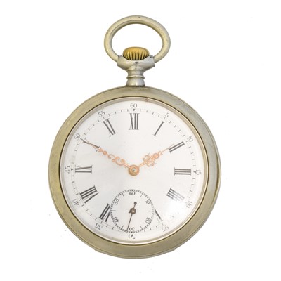 Lot 321 - An open face pocket watch by Omega