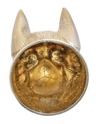 Lot 39 - A George III silver stirrup cup