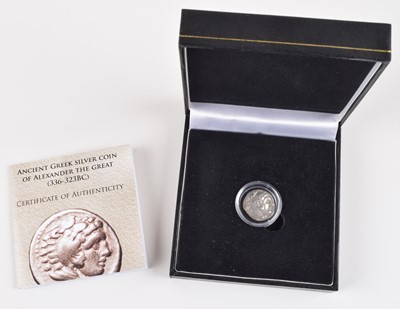 Lot 3 - Greek, Alexander the Great 336-323BC Ar Drachm, boxed.