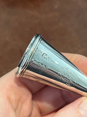 Lot 16 - A George III silver miniature chamber stick
