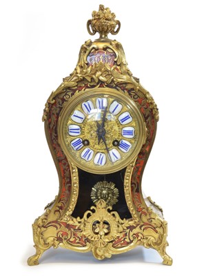 Lot 180 - 19th Century French Boulle mantel clock