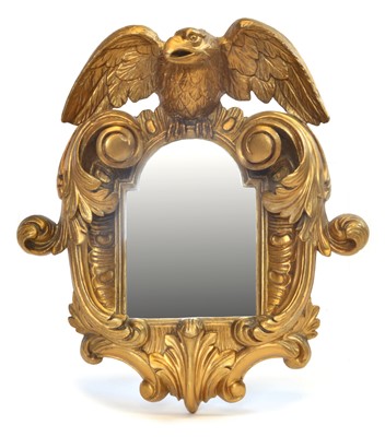 Lot 216 - 19th century giltwood and gesso wall mirror