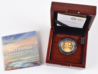 Lot 75 - Queen Elizabeth II, 2020 Gold Proof Quarter-Ounce Britannia, 25 Pounds.