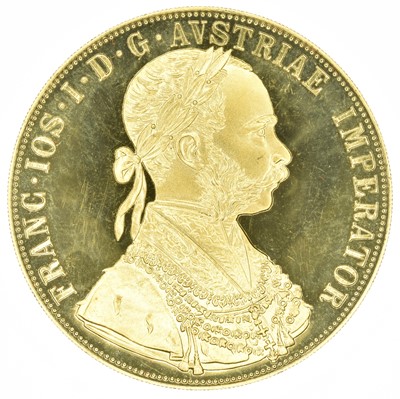 Lot 129 - Austria, 4 Ducats, 1915, Gold Restrike.