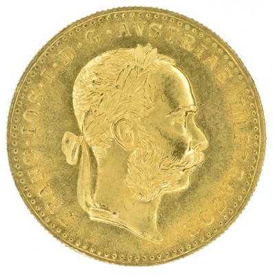 Lot 132 - Austria, 10 Franc (1 Ducat), 1915, gold restrike.