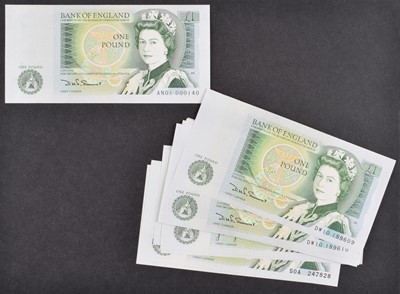 Lot 52 - Assortment of various One Pound banknotes (19).