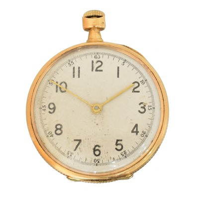 Lot 327 - An 18ct gold fob watch