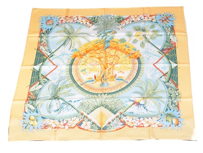 Lot 21 - A Hermès "Aloha" silk scarf by Toutsy