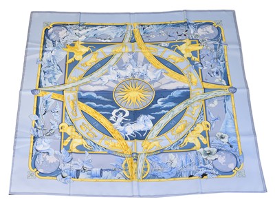 Lot 266 - A Hermès "Rhymes Du Monde" silk scarf by Toutsy