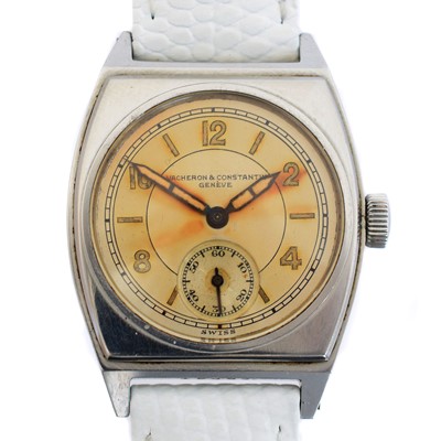 Lot 316 - A 1930s Vacheron & Constantin steel manual wind wristwatch