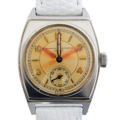 Lot 316 - A 1930s Vacheron & Constantin steel manual wind wristwatch