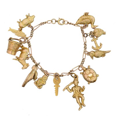 Lot 58 - A charm bracelet