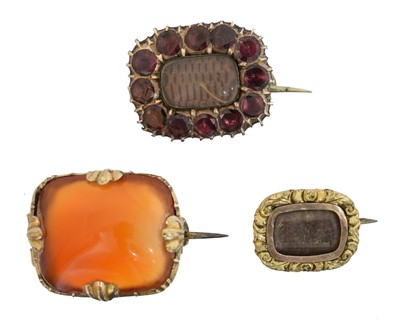 Lot 23 - Three Georgian brooches