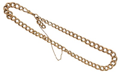 Lot 151 - A 9ct gold Albert chain