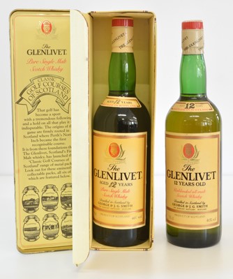 Lot 63 - 2 bottles of George & JG Smith ‘The Glenlivet’ 12 YO