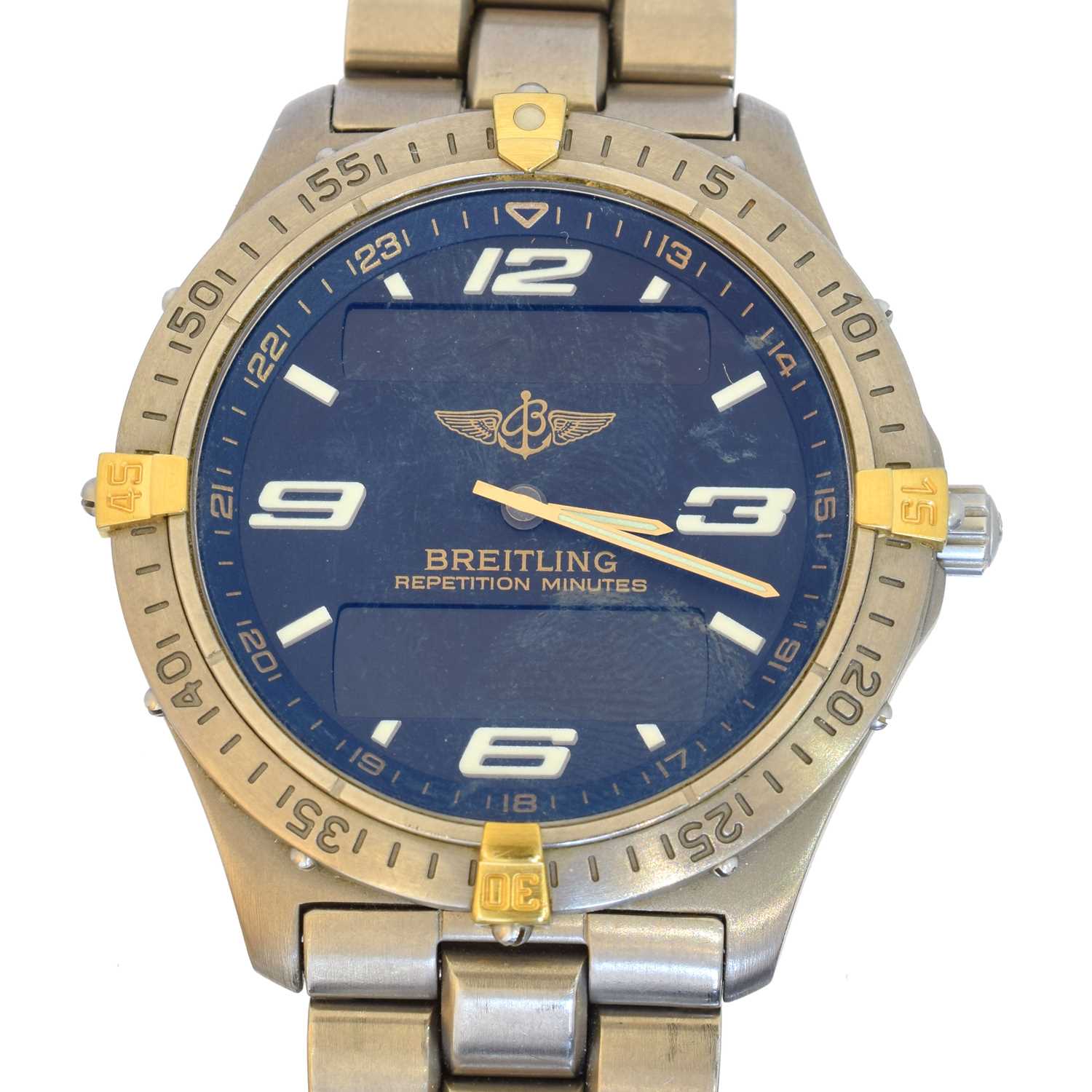 Lot 275 - A titanium Breitling Aerospace digital quartz wristwatch