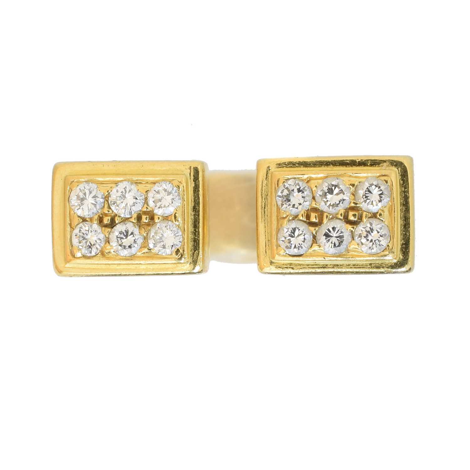 Lot 187 - A 1970s 18ct gold diamond dress ring by Cartier