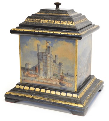 Lot 213 - Mid 19th century slate lidded box