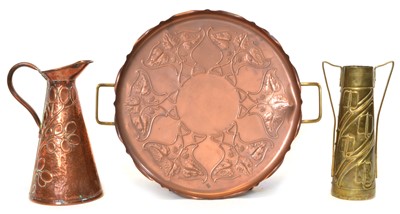 Lot 243 - Arts & Crafts copper and brass ware