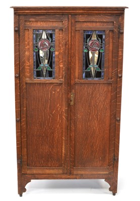 Lot 248 - Arts and Crafts Oak Cabinet