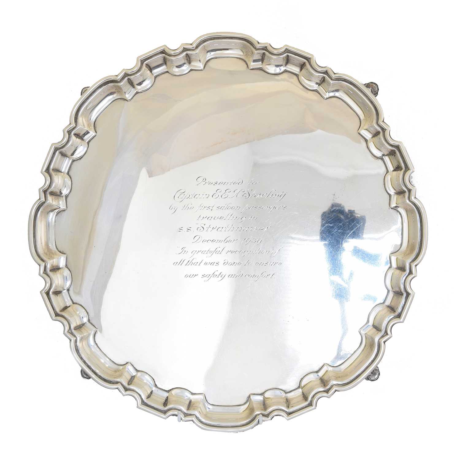 Lot 130 - A George VI silver salver