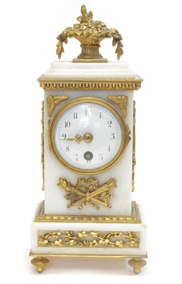 Lot 186 - Late 19th century French boudoir clock