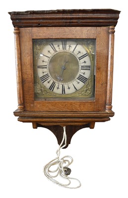 Lot 195 - Early 18th century wall clock
