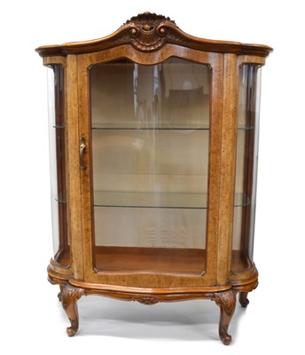 Lot 240 - Edwardian walnut display cabinet