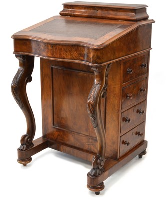 Lot 258 - Victorian Walnut Davenport