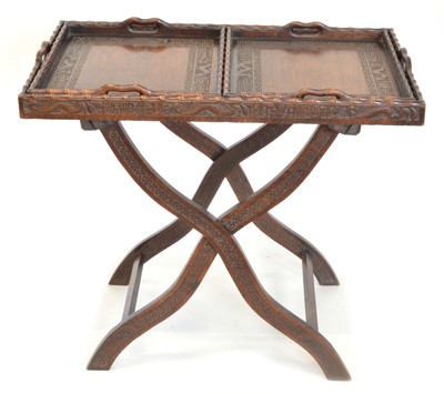 Lot 281 - Chinese Butlers Trays and Stand