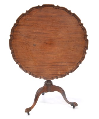 Lot 268 - George III mahogany pie crust tilt-top tripod table