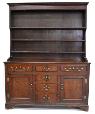 Lot 244 - George III Welsh oak dresser