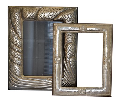 Lot 119 - Two white metal fronted frames