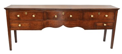 Lot 235 - George III oak dresser base