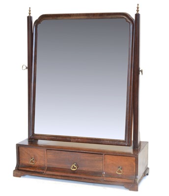 Lot 218 - George III mahogany dressing table mirror