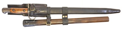 Lot 217 - Lee Enfield SMLE 1907 pattern bayonet with Helve carrier fittings