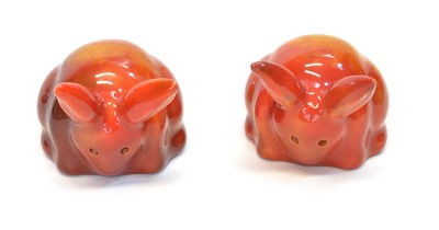 Lot 19 - Two Bernard Moore Flambe Rabbits
