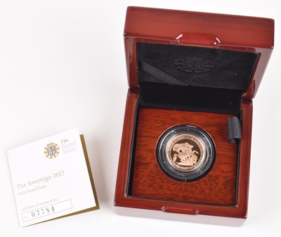 Lot 17 - Queen Elizabeth II, Gold Proof Sovereign, 2017.