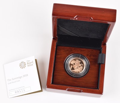 Lot 18 - Queen Elizabeth II, Gold Proof Sovereign, 2018.