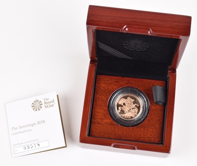 Lot 19 - Queen Elizabeth II, Gold Proof Sovereign, 2018.