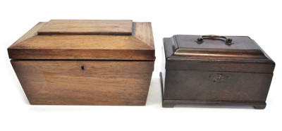 Lot 257 - Two George III tea caddies