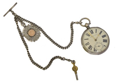 Lot 124 - A silver open face pocket watch