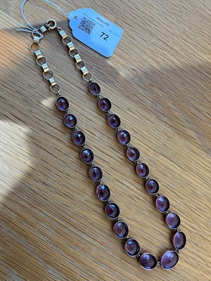 Lot 72 - An amethyst rivière necklace