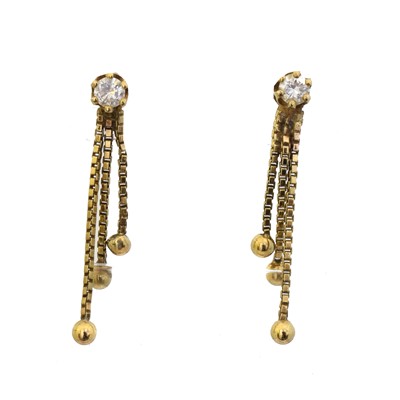 Lot 20 - A pair of paste earrings