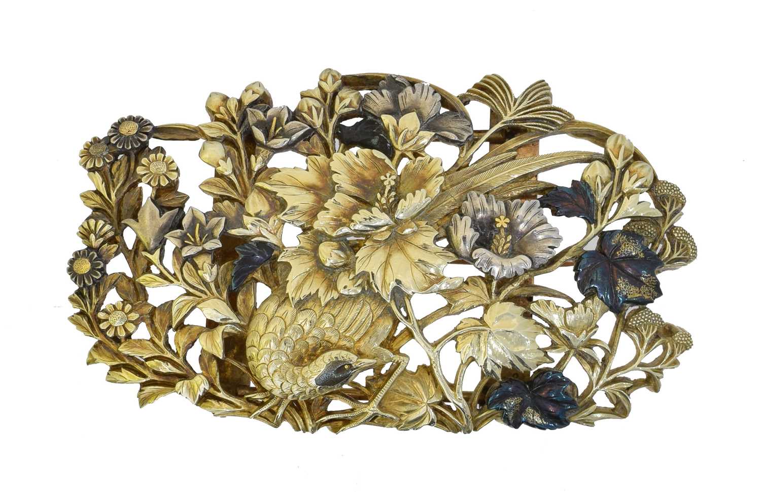Lot 15 - A Japanese decorative panel