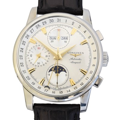 Lot 209 - A Longines Automatic Conquest Chronograph wristwatch