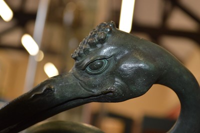 Lot 62 - Japanese bronze figure of a crane